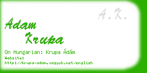 adam krupa business card